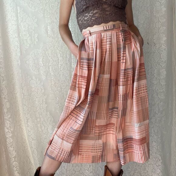 Vintage Plaid Pleated Campus Casuals Of California MIDI Skirt - Picture 12 of 14